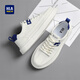 
HaiLan Home HLA men's shoes summer 2025 new classic board shoes men's breathable height-enhancing shoes versatile men's casual shoes non-slip shoes men's white and blue 42 (sports size)