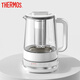 THERMOS Health Pot Pure Titanium Bottom Household Multifunctional High-end Office Small 2024 New Kettle Teapot Tea Maker EHA-1616E White 1.5L