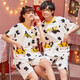 Mobeihai pareja pijama para mujeres en el verano dibujos animados de manga corta lindo verano para hombres de tallas para hombres de tallas para el hogar de tallas de tallas