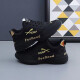 
mike balter men and women couple shoes embroidered mesh breathable shoes Pippen dad shoes men's inner heightened running shoes casual shoes sports shoes 9902-1 black gold mesh 41