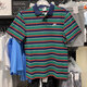 
Nike striped short-sleeved T-shirt in summer new sportswear loose casual breathable lapel POLO shirt top FN3897-410 blue and green stripes L