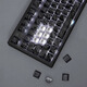 Belly spirit mk870pro blackberry side engraving mechanical keyboard Bluetooth wired wireless customized computer game silent office [single mode] Obsidian Pro + contour Kaihua BOX red axis V2 [smooth feel] 87 keys