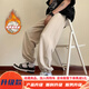 Pantalones muqibo (muqibo) para hombres en invierno más terciopelo engrosado versátil americano retro adolescente sorteo de gran tamaño pantalones casuales deportivos para hombres sueltos k1049j más terciopelo-negro m