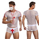 Universal Men's Sexy Uniform Bunny Boy Christmas Costume Men's G-string Clothing for Men Mesh Doctor Uniform