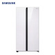 Samsung (Samsung) [máquina de volteo oficial] 655 litros de gran capacidad Convertidor de frecuencia inteligente sin aire libre de heladas Compresor de doble apertura de apertura de apertura de doble enfriamiento de metal refrigerador de puerta de doble apertura Refrigerador blanco RS62R50371L/SC