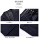 ROMON suit men's autumn and winter business slim suit men's formal wedding groomsmen dress black XL
