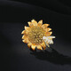 Camaron sunflower brooch, high-end women's model, exquisite 2025 new suit accessories, high-end corsage, anti-exposure pin, sunflower brooch