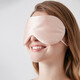 MANITO Cozy silk eye mask, ear-hanging mulberry silk light-blocking sleep aid, cherry blossom pink Full