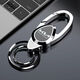 Caracteur de voitures porte-clés masculin robuste et durable anti-perte haut de gamme à taire zinc alliage de zinc Mercedes-Benz Keychain haut de gamme authentique graveur laser pendentif [Audi] petite bague * 2