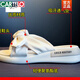 
CARTELO slippers for women's summer wear 2025 new thick-soled wedge fashionable versatile fairy beach sandals for women's sandals apricot color 37