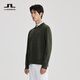 J. Linindeberg Shopping Mall gleich Frühling weiche Wolle Langarm Langarm gestrickter Strickjacke Pullover Männer 52243b001 K04 Jungle Green XS