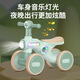 McGonagmeng Balance Bike Children 1-3 Jahre alte Jungen und Mädchen ohne Pedale und Schleiffahrräder mit vier Rädern Baby Scooter Green [Light + Music + Silent Wheel] Kinderspielzeugbikes Jungen und Mädchen 6. Geburtstagsgeschenke