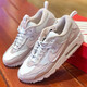 Nike (NIKE) women's shoes spring new sports shoes AIR MAX air cushioning shoes cushioning shoes low top transparent DM9922-104 white light pink rose red 38