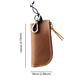 
AIGUONIU original handmade retro limelight layer cowhide casual zipper key bag men's waist-hung car multi-function keychain brown/brown