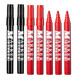 Comix (comix) Red negro de cabeza gruesa Logística de cabeza grasa Pen 12 piezas/herramientas de papelería de taquilla MK818 MK831 Línea de marcador graso 2 mm rojo
