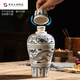 Newly upgraded Moutai empty bottle ornament Yuan blue and white general can empty bottle 1-10 Jin Jin equal to 0.5 kg ceramic wine jar pot wine bottle wine altar Moutai bottle type blue and white porcelain dragon 10 blue and white general can with gift box
