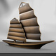 
Amro is smooth sailing, copper ornaments, home living room, TV cabinet, wine cabinet, office decoration, handicrafts, housewarming gifts, golden copper <Ride the wind and waves> small