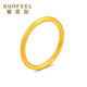 Safir gold ring women's ancient pure gold 999.9 Sansheng Sanshi plain ring 13# about 1.35 grams