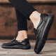 Fat Donglai DL Chaussures pour hommes automne Nouveau mocassins à semelle douce en cuir authentique Chaussures en cuir décontractées à la main de grande taille Men 9918 Brown clair 4427.0
