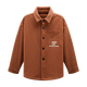Zuoxi Boys' Shirt Plus Velvet Children's Corduroy Jacket Thickened 2025 New Boys' Clothing Winter Warm Top Dirty Orange Thickened 110 Recommended height is about 110cm