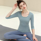 Shuangxiu yoga clothing top for women, high-end three-quarter sleeves with chest pad, fashionable and professional Pilates training sports fitness suit, mint blue top L(110-120)
