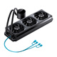 JONSBO (JONSBO) TH-360 black integrated water-cooling radiator (conjoined 4-sided millelay mirror fan/one-line connection to the motherboard/cold head digital display/software/thousand-layer mirror light effect)
