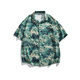 Nebel Sky Hawaiian Style Kurzärärmelblumen-Hemd Herren Sommerpaar Reisen losen Freizeittops Strandjacke Männer und Frauen HK-6622 Meizhou Island Green M (Empfohlen 110-130jin [Jin gleich 0,5 kg])