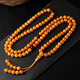 Fat Donglai's same beeswax necklace is selected from Burma's old multi-circle 108 Buddha beads raw mineral amber, old beeswax 108 beads diameter 6mm