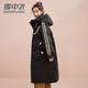 
Xue Zhongfei [off-season clearance] mid-length down jacket for women in winter fashion contrasting sports and casual thickened warm jacket Beige L