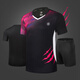 Le nouveau costume de badminton de Saitsyno Sports pour femmes à séchage rapide à séchage à manches courte à manches courtes de compétition masculine Contrôle de compétition de table de tennis personnalisation 3880 Women's Red Top + K3 Black Pants 3xl