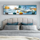 Mo Malerei Lulin Moderne einfache Schlafzimmer Dekoration Gemälde warm romantische Nachts Malerei Hotel Hotel B & B Zimmer Hängende Malmale Hintergrund Wandmalerei 03 Shilai Run 12146 200*60 schwarzer Rahmen (Diamant Inlay -Malerei) individuelle Größe