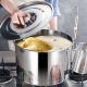 Ruzuo (ruzuo) stainless steel round barrel with lid, large soup pot, commercial soup barrel, thickened household brine barrel, rice oil barrel, large capacity pot for boiling water, diameter 40, height 40, super thick bottom, can hold 50L