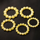 Fat Donglai same style chicken fat yellow beeswax bracelet new white flower honey bracelet for men and women amber old Buddha beads round beads with white flower honey single circle bracelet 12mm*16 pieces