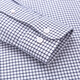 Shanshan (FIRS) 200 count DP no-iron long-sleeved shirt for men pure cotton high-end business plaid shirt for men gray plaid 42