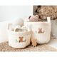 Fabric cartoon storage basket Nordic ins style cartoon cotton baby diapers clothes storage basket children's toys, large cherry sorting bag 22x28cm