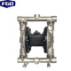 FGO 304 stainless steel pneumatic diaphragm pump GTQBY-25PF DN25 flow rate 4m3/h