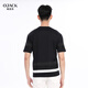 O'JACK 120 long velvet cotton short-sleeved T-shirt men's casual Korean version high-stack cotton comfortable breathable round neck T-shirt XTS3519 white 010 XXL/54 size 185cm/165-180Jin[Jin equals 0.5 kg]
