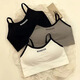 Girls' underwear without steel rims for high school students, gathered anti-sagging development camisole, women's tube top, chest wrapped, white, single piece, one size fits all, 80-125 Jin Jin equals 0.5 kg