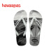 havaianas哈唯纳Hype III沙滩男士人字拖夏季海边户外休闲凉拖鞋可外穿 6194-白/黑/灰 39-40 巴西码