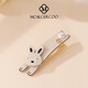 Cercoo Rabbit Hair Clip Seamless Hair Clip Broken Hair Bangs Side Clip Women's French Duckbill Clip 1 Piece Apricot