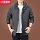 Hengyuanxiang Work Jacket Men's 2025 Осень и Зимняя новая повседневная куртка среднего возраста военной зеленой пиджаки Мужской теплый топ 9898 [черный] Съемная кепка - плюшевые M 170 -специфики (120JIN [JIN равен около 0,5 кг]))