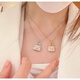 WSAYh necklace 18k gold and silver light luxury H Kangkang bag women's letter pendant 18K rose gold niche network (new style) bag white gold