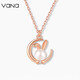Vana Moon Rabbit Silver Pearl Necklace Female Pendant Birthday Gift for Girlfriend and Wife Moon Jade Rabbit Necklace丨Rose Exquisite Gift Box
