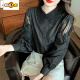 Camisa de algodón bordada de primer diámetro para mujeres 2025 Autumn New Fashion White White White White Versátiles Cy9227 White XL [sugerido 121-130Jin [Jin iguala 0.5 kg]]]