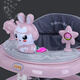 CXU Walker Anti-leg Baby Anti-Rolling Multifunction Baby Trolley может сидеть и подтолкнуть телегу для ног, чтобы научиться управлять порошковым цветом вишневого цвета + музыкальное освещение +