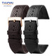Tachini adecuado para la correa de reloj Armani Ar11105 11143 11315 AR2502 Patrón de liquesas Accesorios de correa de cuero genuino Hebilla de acero marrón 22 mm