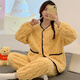 Qiao Yumeng Pajamas para mujeres en invierno en espesor en espesor de terciopelo de coral cálido lindo dibujos animados de internet estilo celebridad de otoño e invierno ropa para el hogar MF-897# Light Luxury Plaid Children Style M