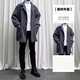 Ein Frühsommer-Mid-Langen-Jacke für Männer lässig Anzug Frühling und Herbst gutaussehend mit schlanker Kleidung Herren-Drei-teiliger Set 1591 Green Jacket White Pullover Set l
