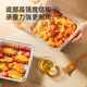 Chuidahuang air fryer tin foil bowls and plates 6 inches 30 pieces square tin foil box aluminum foil plate barbecue oven baking pan