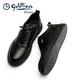 Goldlion men's shoes round-toe men's sneakers simple black cowhide business casual leather shoes for men black 40